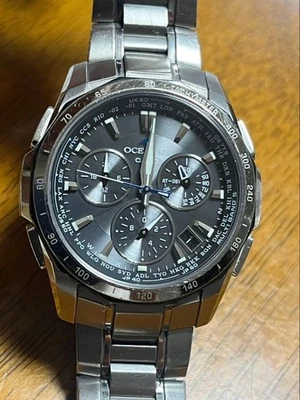 CASIO OCEANUS OCW-S1000 Black Manta Chronograph Radio Solar Men Watch Japan - Image 1 of 4