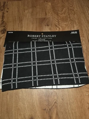 Robert Stanley Black and White Table Runner - Image 1 of 2