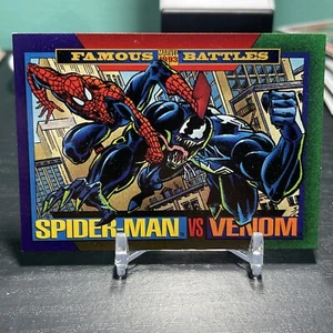 Spiderman vs Venom 1993 Skybox Famous Battles Marvel Universe Karte #152 GW2 - Bild 1 von 2