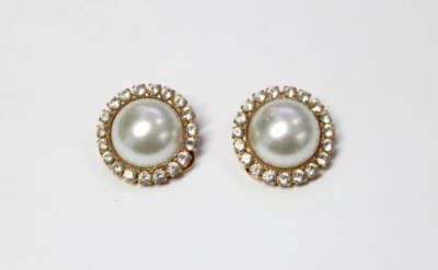 Pinzas para zapatos vintage MUSI redondas perla con pedrería Foto 1 de 4