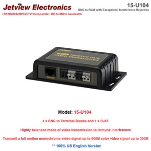 Jetview 15-U104 4xBNC to 1xRJ45 with Exceptional Interference Rejection - Picture 1 of 5