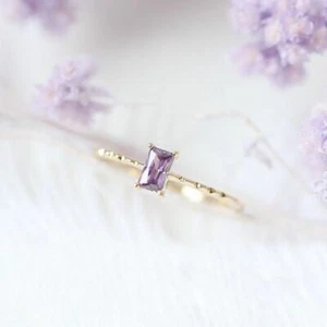 Korean Dainty Ring Crystal Statement Rings Wedding Band Proposal Women's Jewelry - Picture 1 of 14