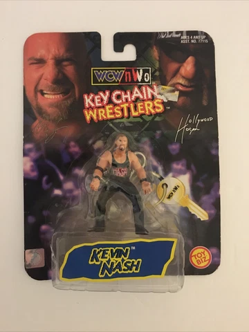 WCW NWO Key Chain Wrestlers Toy Biz Kevin Nash 77121 ages 4 and up NIP NEW Cover