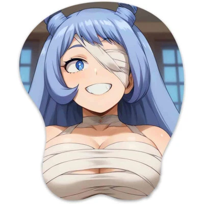 3D Mouse pad Oppai Mousepad with Wrist Rest Pain Relief Anime pad Nejire - Image 1 of 4