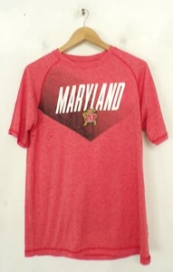 Camiseta deportiva de poliéster rojo mediano de la Universidad de Maryland RIVRY THREADS para hombre - Imagen 1 de 3