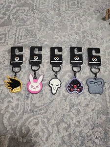 Overwatch D.Va Character Head Logo Official Key Ring Chain Blizzard SET BESTEHEND AUS 5 NEU - Bild 1 von 6