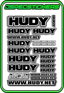 HUDY TOOLS SETUP STICKERS XRAY RC BUGGY CAR DECAL 1/10 1/8 JSPEC ELECTRIC BLACK - Picture 1 of 1