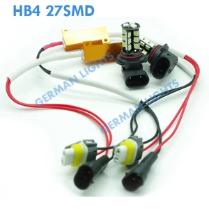 2x HB4 27 SMD 50W Resistors Error Free Canbus DRL Fog Light Spot Bulbs WHITE - Picture 1 of 3