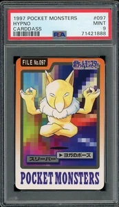 Pokemon Japanese Hypno Bandai Carddass 1997 No. 097 PSA 9 MINT - Bild 1 von 2
