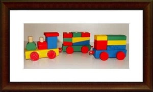 SP001-Holzeisenbahn Holzspielzeug Handarbeit Kinderspielzeug - Bild 1 von 8