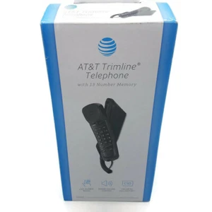 AT&T Trimline Teléfono Con Cable Identificador Llamada Esperando Negro Nuevo Envío Gratuito - Imagen 1 de 4