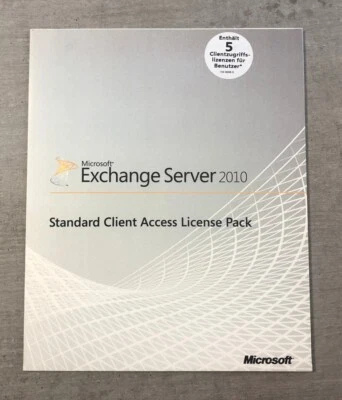 MS Exchange Server 2010 Standard 5er User Cals deutsch neu 381-04129 - Bild 1 von 2