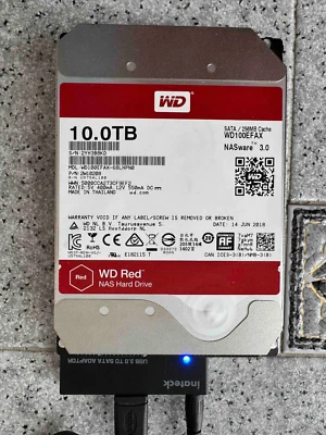 Western Digital WD Red (5400RPM, 3,5", SATA III) 10TB Unità Disco HDD NAS - Immagine 1 di 2