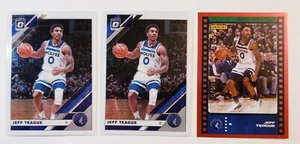 2019-20 Donruss Optic Jeff Teague Timberwolves Lot Red Foil Sticker 75/199 - Picture 1 of 7