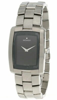 Nuevo reloj para hombre MOVADO Eliro 0605377 29 mm acero inoxidable esfera negra Foto 1 de 4
