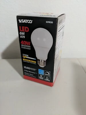 SATCO LED 6W A19 40W S29830 ( Pack Of 6) - Image 1 of 4