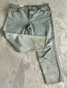 H&M Jeans Damen 18 Neu mit Etikett & Denim Boyfriend Low Waist Loose Fit Distressed Festival - Bild 1 von 15