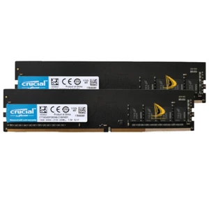 Crucial 2x 16GB 1RX8 PC4-2133P DDR4 17000MHz 288Pin UDIMM Desktop Memory RAM - Picture 1 of 8