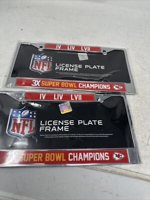 TRES marcos de licencia de campeones del Super Bowl de Kansas City Chiefs, ¡NUEVO EN CAJA/ENVÍO GRATUITO! Foto 1 de 4