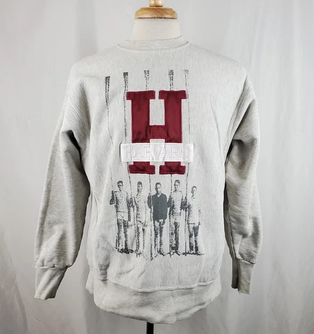 Harvard University Vintage Crew Rowing Sweatshirt Large Gray Heavyweight USA Cover