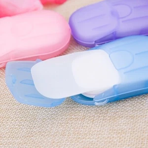 SOAP PAPER BOX 20PCS HAND WASHING PORTABLE TRAVEL SMALL SOAP BOX PAPER DISPOSAL - Picture 1 of 6