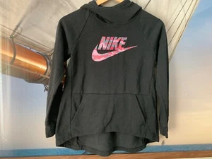 Nike Pullover Hoodie Size M 10-12 Black Kid's Preowned - Picture 1 of 10