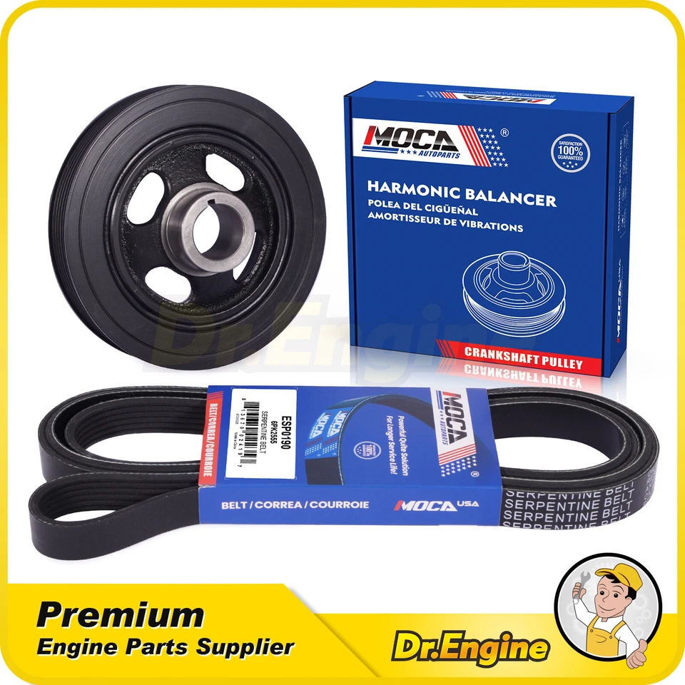 Correa de transmisión equilibradora armónica para 07-09 Dodge Caliber 07-08 Jeep Compass Patriot Foto 1 de 4