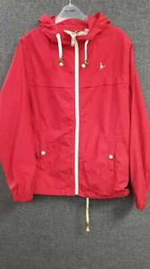 Jack Wills Hooded Windbreaker Jacket Red UK 12 LN015 QQ 01 - Picture 1 of 4