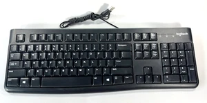 Logitech K120 Full-size Wired Membrane Keyboard for PC/Office Space Tested - Picture 1 of 8