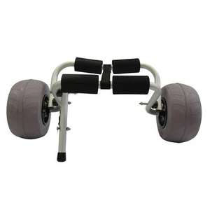 Folding Kayak Trolley Canoe Cart (36KG Kick Stand SUP Carrier Balloon Wheels) - Picture 1 of 7