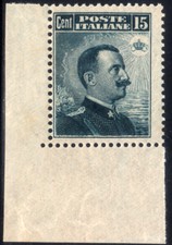 Regno d'Italia 1911 Michetti 15 c. grigio MNH Angolo Foglio