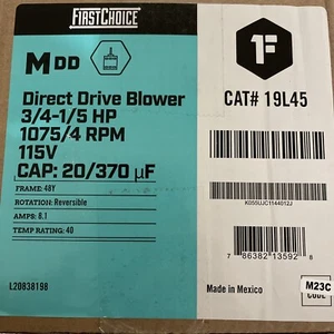 Motor soplador de accionamiento directo FirstChoice 1/5-3/4 hp, 115 V, ko55ujc1144012j, 19 L45 - Imagen 1 de 3