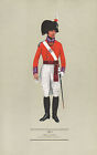 Vintage Militar Británico Uniforme Estampado ~ 1801 Oficial 56Th Pie