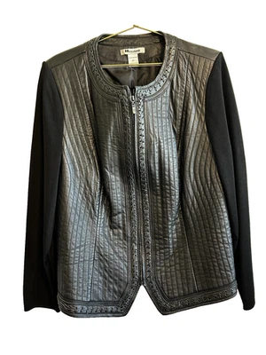 Vintage 1990’s~Women’s OX Nygard Collection~Leather Front~Nylon Back~Jacket~ - Image 1 of 4