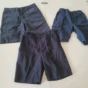 Oscar De La Renta Levi's Universal Boys Shorts Uniform Navy Blue Size 8 Lot Of 3 - Picture 1 of 10