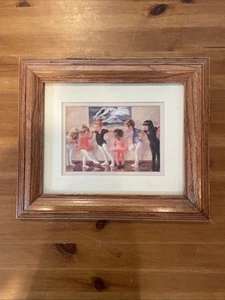 Corinne Hartley 'The Line Up' Ballerina Ballet Framed Art 11’ X 13’ - Picture 1 of 9