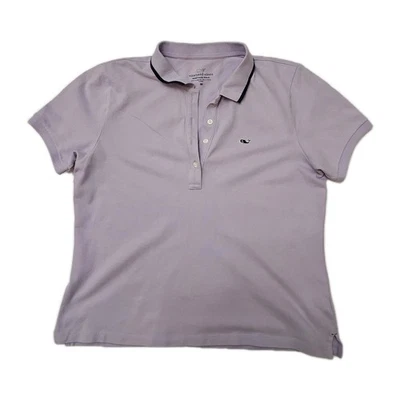 Vineyard Vines Heritage Polo Purple Women’s Size M Pique Golfcore Tenniscore  - Image 1 of 4