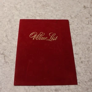 Vintage Wine List Menu Unknown Restaurant - Picture 1 of 6