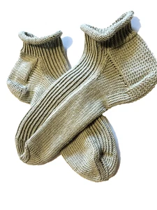 Bambus  Socken  Gr. 38/39   Damen  Kinder grün,  handgestrickt mit Rollrand, NEU - Bild 1 von 2