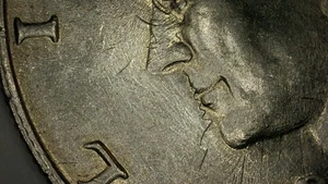 1983-P Kennedy Half Dollar With Nice Obverse Die Clash ID 02 - Picture 1 of 5