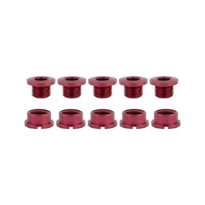 Origin8 Single-Ring Chainring Bolts, Alloy, Red - Picture 1 of 1