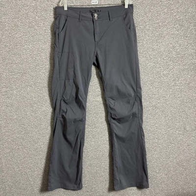 PrAna Women's 14 Tall Gray Halle Convertible Nylon Stretch Bootcut Hiking Pants - Image 1 of 4
