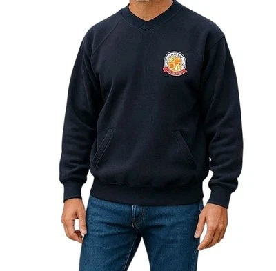 Толстовка мужская Giorgio Beverly Hills размер L черная нашивка логотип карманы винтажная Y2K - Изображение 1 из 4