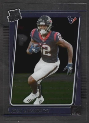 2021 Nico Collins Panini Clearly Donruss Football Rated Rookie RC Texans #80 - Image 1 of 2