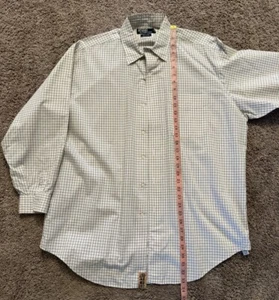 Vtg Polo Ralph Lauren Shirt Large Marlowe Button Long Sleeve Blue White Check - Picture 1 of 7
