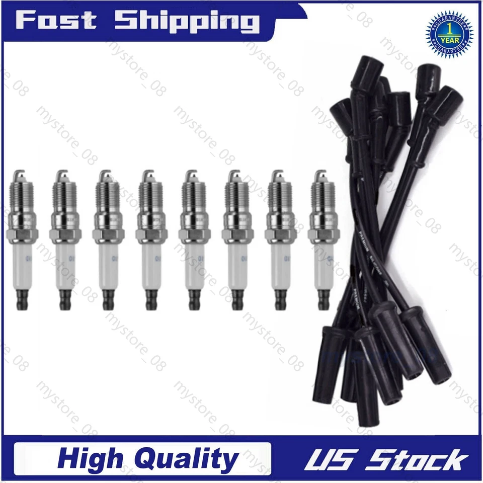 8 bujías y cables de iridio real OEM 9748HH para GMC Chevy Hummer 5.3 6.0 Foto 1 de 4