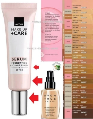 Avon 3in1 Serum Foundation Make Up Farbe 245N Natural Beige SPF 30 Top Pflege 💖 - Bild 1 von 2