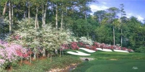 Along Rae's Creek Larry Dyke The Masters Augusta Golf Course Paper Lithograph 🧡 - Picture 1 of 1
