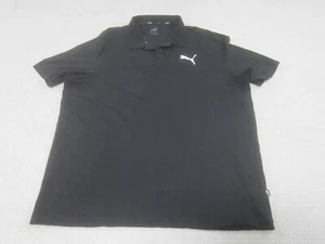 Puma Poloshirt Herren XL Schwarz Kurzarm Freizeit Baumwolle Kragen Golf Golfer - Bild 1 von 10
