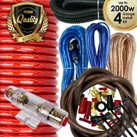 Car Audio  4 Gauge Cable Kit Amp Amplifier Install RCA Subwoofer Sub Wiring New